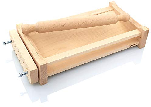 PRIMOLEGNO chitarra macchina per pasta lunga +mattarello specifico +istruzioni, l'originale