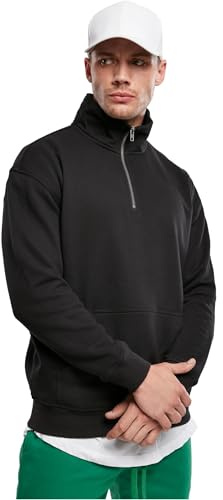 Urban Classics Men's Organic Basic Troyer Sweater, Black, M