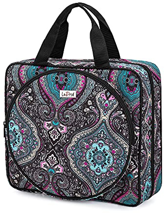 LoDrid Quadratische Strickprojekttasche mit Mehrere Taschen, Totem | Tragbare Strickzubehör Aufbewahrungstasche für Stickerei-Kits und Kreuzstich-Kits-Werkzeuge,Nur Tasche