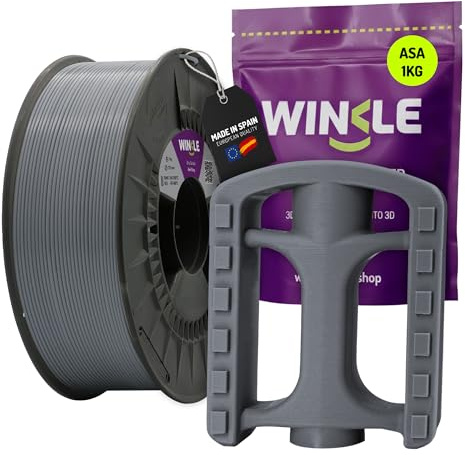 WINKLE Filamento ASA Gris Ceniza 2.85mm 1kg, Filamento Impresora 3D