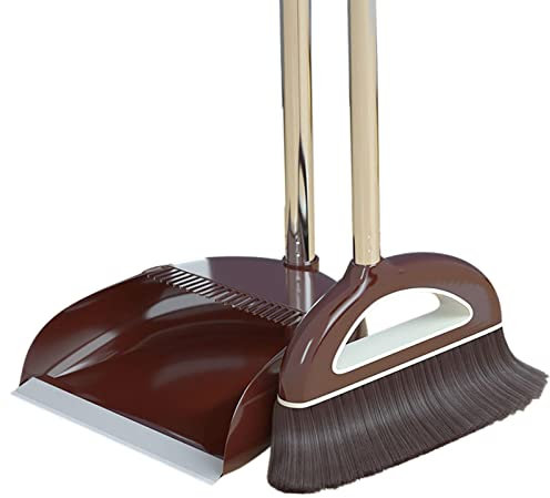 Escoba y recogedor, recogedor y Cepillo Mango Largo, Combo Bandeja para el Polvo del hogar, barredora Pelo Antiadherente, Escoba mágica con Filtro en Forma Peine