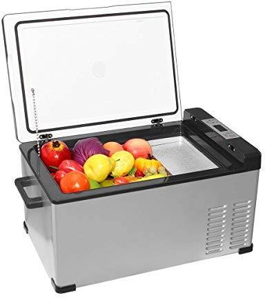 DieffematicBX Mini Frigo 25L Voiture Réfrigérateur Compresseur Universal à Double Usage Mini Cooler frezzer Boîte -20 à 20 degrés