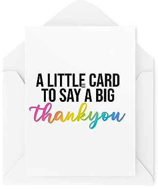 Tongue in Peach Dankeskarten – A Little Card to Say a Big Thankyou – Dankeskarten – Karten für Freunde – Karten für Chef – einzigartige Karten – CBH1811
