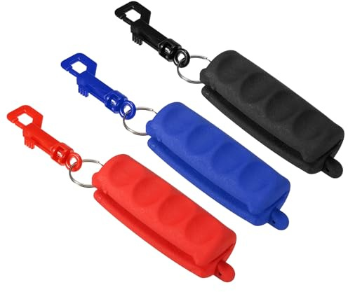 PATIKIL Archery Arrow Puller, 3 Pack Rubber Target Pulling with Belt Clip for Shaft Bow Shooting, Black Blue Red