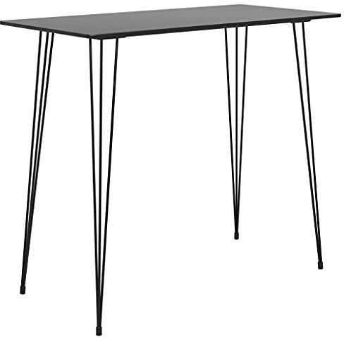 MNISDFL Konferenztisch Bartisch Stehtisch Balkontisch Bartisch Schwarz 120x60x105 cmLeicht zu montieren