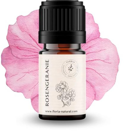 Rosengeranie Öl BIO I Rosengeranie Bourbon 5 ml I 100% Naturreines ätherisches Öl I Ätherische Öl Diffusor I Ätherische Öl I Aromaöl I Duftöl I inhalieren Ätherisches Öl I by Floria Natural