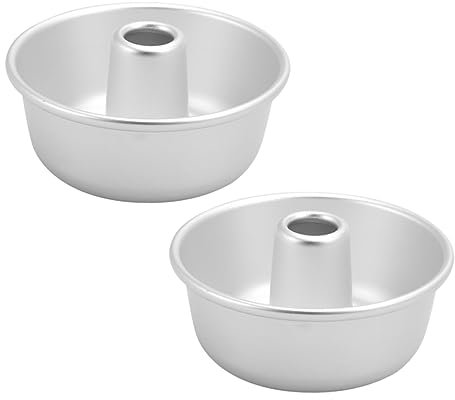 PRETYZOOM Stampo Per Ciambelle in Alluminio Set Da 2 Pezzi Stampo Per Torta Rotondo Solido Per Dolci e Mousse Accessori Per