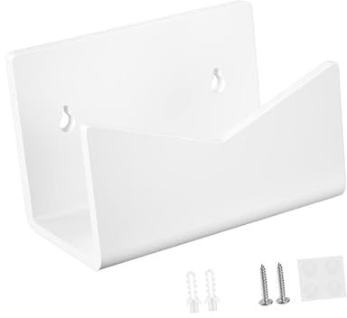 Fenteer Briefhalter, Briefordner, Acryl, Wandmontage, Aktenhalter, Schreibtisch-Umschlagständer für Notebooks, Büro, Lehrer, Schüler, Erwachsene, Weiß