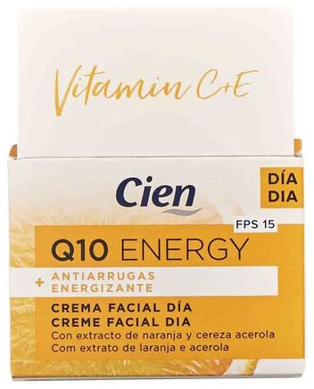Cien Energy Q10 Energy Anti-Falten-Tagescreme, 50 ml, LSF 15 belebend, mit Orangen- und Acerola-Kirschextrakt