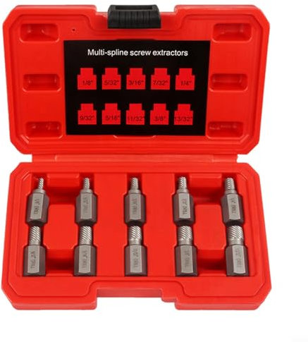 PETSTIBLE Schraubenausdreher Set 10 tlg gebrochene Bolzen Schraubenausdreher Sechskantkopf Ausdreher