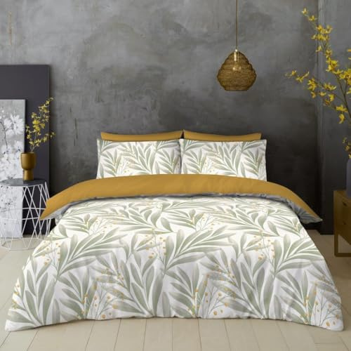 GC GAVENO CAVAILIA Duvet Cover King Size Quilt Cover Bed Set - Tropical Palm Leaf Bedding & Linen With Pillowcase - Microfiber Comforter Cover Set (230x220cm)