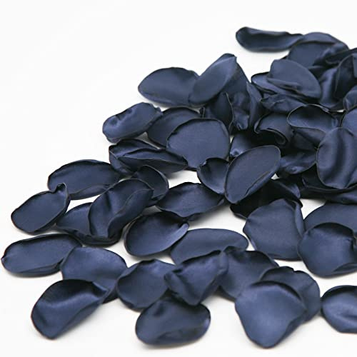 Künstliche Rosenblätter marineblau 200 Stück - Hochzeit, Valentinstag, Den Tischaufsatz, Geburtstag, Romantische Atmosphäre,Geschenkboxen dekorieren