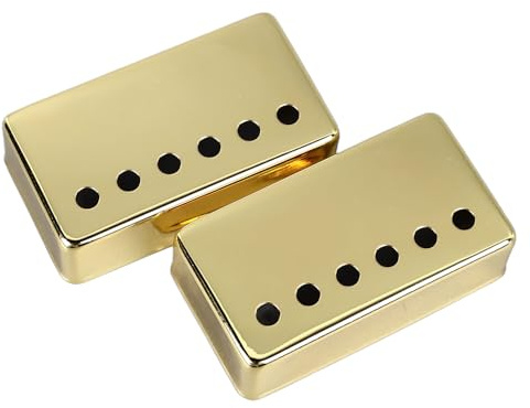 E -Gitarre Humbucker Pickup Shell Brass Dual Coil Pickup Cover Gold (52 mm 52 mm)