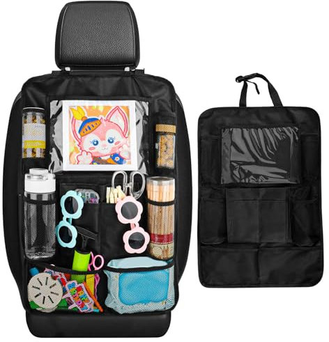 KUOFANY Auto Rückenlehne Schutz Unterstützung Multi Pocket Organisator, Autositz Organizer, Auto Rückenlehnenschutz Pflegeleicht Oxford Tuch, Veranstalter und Car Back Seat Organiser,Wasserdicht