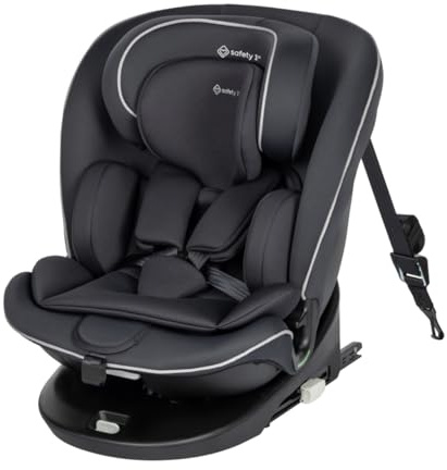 Safety 1st Saturn 360 i-Size, siège auto pivotant 360°, 0–12 ans (40–150 cm), ISOFIX, siège auto bébé, rotation FlexiSpin, 5 positions d’inclinaison, 12 positions d’appui-tête, Black