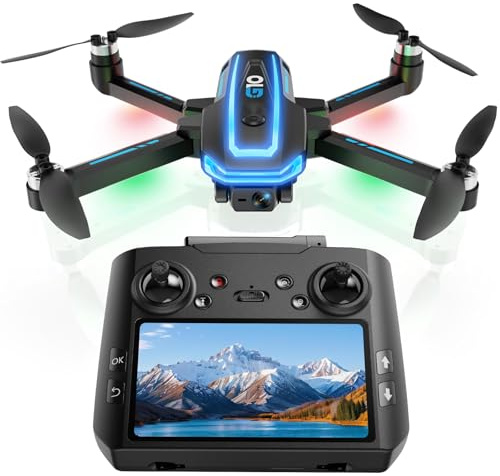 G10 GPS Drones with ElS 4K HD Camera Professional for Adults,4.5 inch Screen on Controller,Auto Return,45 Mins Flight time,Brushless Motor,Follow Me Mode,5G Transmission,Christmas Toy Gifls,Under 249g