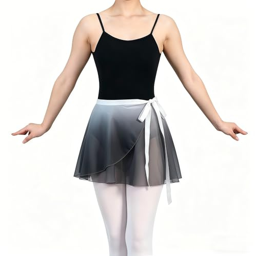 MUNAFIE Women Ballet Wrap Skirt Chiffon Dance Wrap Skirt Gymnastics Ballet Skirts