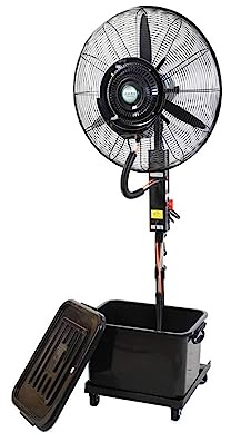 KaBuea Ventilador de pedestal oscilante industrial, 3 velocidades y altura ajustables, ventilador de suelo grande para uso interior y exterior(One Color,55cm)