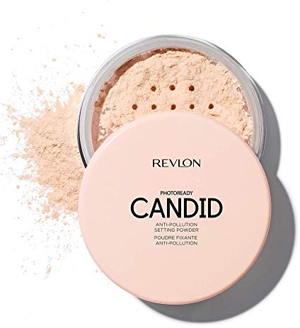 Revlon Setting Powder, PhotoReady Candid Blurring Face Makeup, Anti-Pollution, Lightweight & Breathable High Pigment, Natural Finish, 001 Universal Translucent, 0.5 Oz