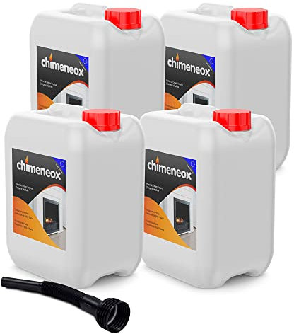 20 litros Bioetanol 99,5% para Chimeneas Etanol de Origen Vegetal en Garrafas de 5 litros