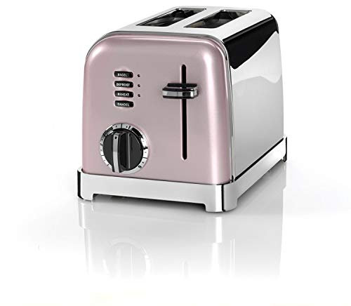 Cuisinart 2 slice toaster, Wide slots, ideal for thick bread and bagels, 6 browning levels plus defrost, Wide slots, High lift lever, Matching kettle available, Vintage Rose