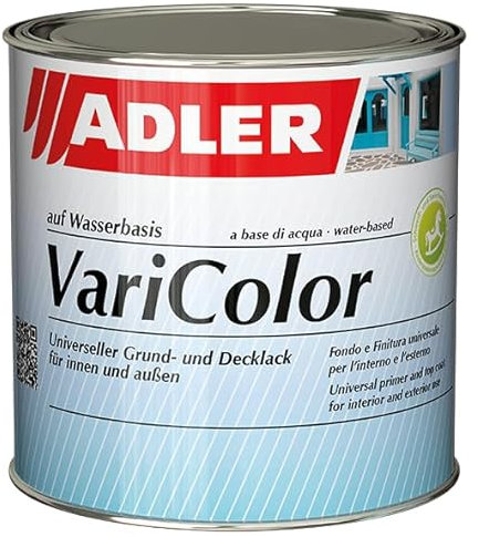 ADLER Varicolor 2in1 Acryl Buntlack für Innen und Außen - 375 ml RAL6037 Reingrün Grün - Wetterfester Lack und Grundierung - matt