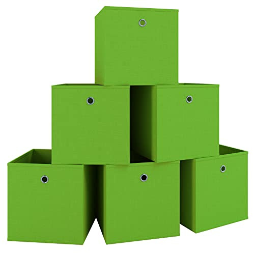 VCM 6-pack vikbar låda fällbox samlingslåda tyglåda hyllbox hyllkorg boxas VCM Grün