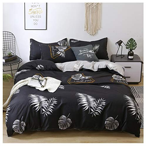 WWYL Bettwäsche, Bettbezug, Microfaser, Hypoallergenes Bettbezugset Aus 100% Polyesterfaser, Kissenbezug X2 (A-12,150 x 200 cm)