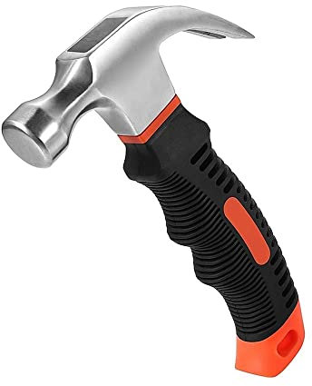 yaoqijie Mini Hammer Nail Claw Hammers Ergonomic Handle Small Portable Home Tool Woodworking Hand Tools lasting (Color : Orange)
