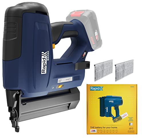 Rapid BNX50 Akku-Nagler 18V – Kabellose Nagelpistole für Nägel Typ 8 (20–50 mm) – Verstellbarer Einschlagtiefe und Bump-Fire – Kompatibel mit POWER FOR ALL Akku – Ohne Akku und Ladegerät