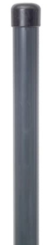 Alberts 617622 Poteau de clôture Fix-Clip Pro | Fixation avec Ancres à enfoncer | Phosphaté au Zinc, plastifié Anthracite (RAL 7016) | Longueur 1690 mm | Ø des Colliers 34 mm