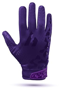 Repsters RPG1 Football Gloves - Adult & Youth Sizes (Eggplant, Adult - Small)