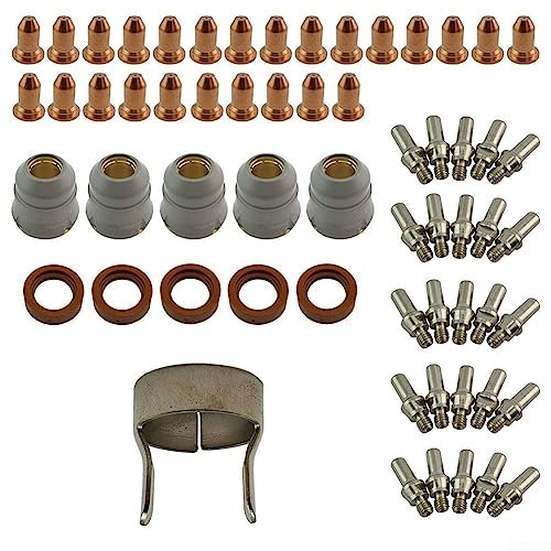 61PCS Plasmabrenner Taschenlampe Verbrauchsmaterial Kit Taschenlampen Ersatzteil SC30 / LC25 für CUT30 PC210 Plasmaschneider