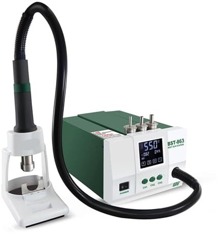 CHIPEL Pistolet Thermique Station de dessoudage BST-863 Pistolet à Air Chaud sans Plomb écran Tactile LCD température constante Station de Reprise SMD Outil de soudage