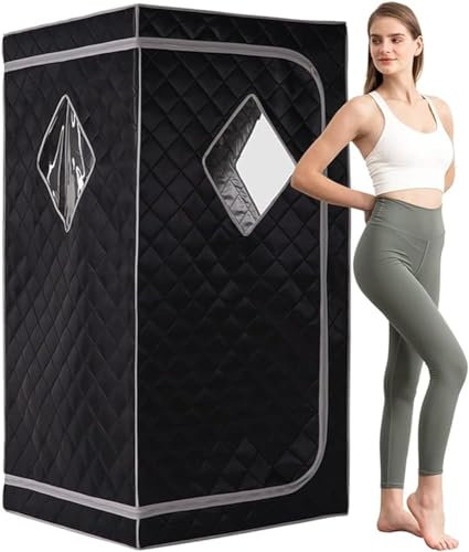 FDSGEEE Sauna domestica a riscaldamento rapido, sauna portatile a infrarossi, sauna personale per la casa con sedia portatile, tenda spa per terapia disintossicante elimina l'affaticamento cura di