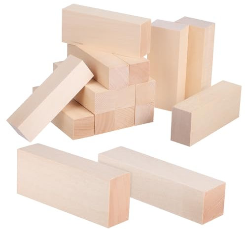 PLAFOPE 14stücke Quadratische Holzstäbe Unbehandelte Holzlatten Zum Basteln Dübelstangen Für Diy-projekte Holzstreifen Für Heimwerker