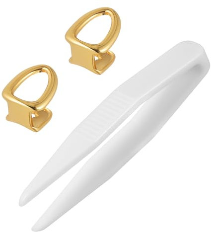 HEMOTON Kupfer Goldzahnkappe Einzelzahn Grill Zähne Schmuck Cosplay Hip Hop Zubehör Für Halloween Party