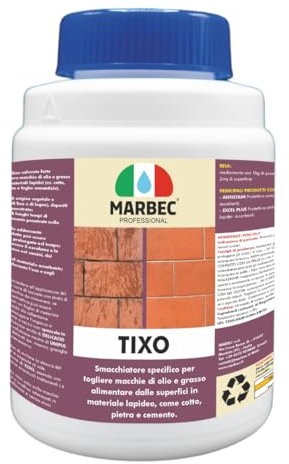 MARBEC TIXO 1KG Smacchiatore per la rimozione di Olio e Grasso di Origine Animale e/o vegetale da Pavimenti e Rivestimenti