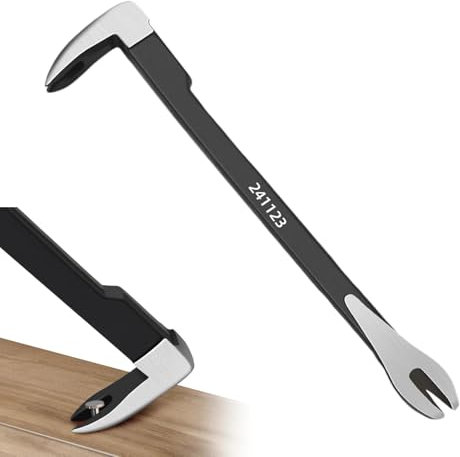 Extractor de clavos, palanca plana - Herramienta de palanca plana - Herramienta de extracción de zócalo, herramienta multifuncional de garra de gato para clavos redondos, clavos en, clavos de acero