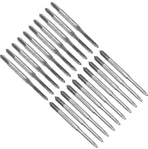 QUARKZMAN 10 Ensembles Tarauds à Main, M1.6 x 0.35 2B Taraud Métrique Ébaucheur et Intermédiaire à droit en Acier à Outils Allié 20CrSi, Tarauds et filières Durables pour Outil Taraudage Vis