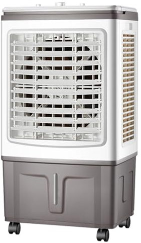 Aire Acondicionado con Tanque de Agua de 40 l y Aspas Turbo, Aire Acondicionado Portatil con Ruedas, Aire Acondicionado Sin Unidad Exterior para el Hogar, la Oficina y Habitaciones Grandes