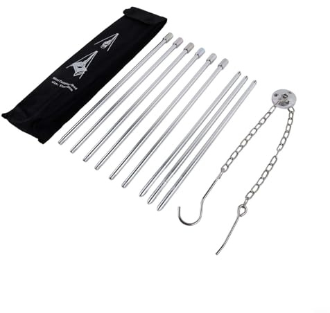 Treppiede essenziale a 3 gambe per avventure all'aperto e supporto per attrezzi da cucina