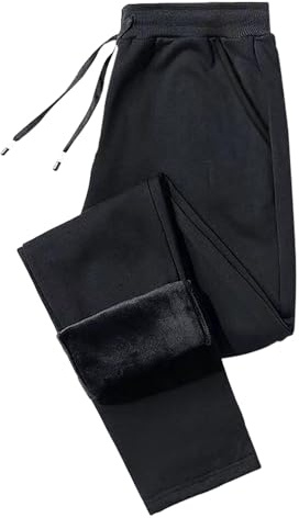 Jogginghose Damen Baggy Sporthose Fleece Gefüttert Laufhose Winter Warme Sweatpants Elastische High Waist Trainingshose Bequem Thermo Fitnesshose Lang Ergonomischer Freizeithose mit Tunnelzug