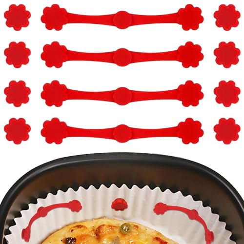xowwyue Aimants En Silicone Pour Air Fryer - Attache Silicone Pour Papier Sulfurisé 12 Pièces | Système Fixation Anti Brûlure Pour Dortoire Restaurant Cuisine Appartement Fête Bureau