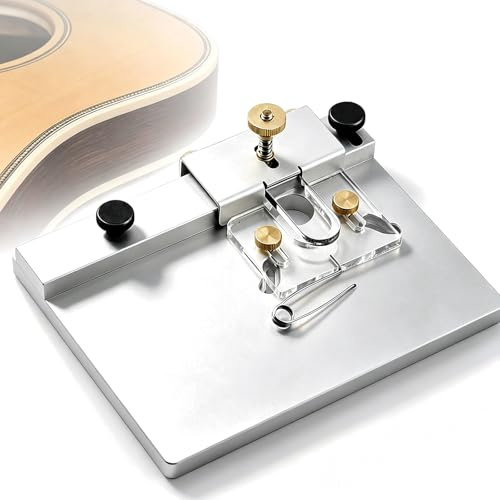 Plantilla de corte de encuadernación de guitarra, herramienta Luthier ajustable para enrutadores de corte de 1/4 pulgadas, ideal para proyectos de encuadernación de guitarra acústica y eléctrica y