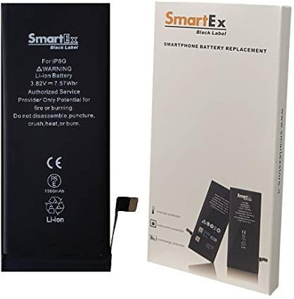 Smartex® Black Label increased Battery compatible with iPhone 8-1980 mAh | 2 Years Guarantee