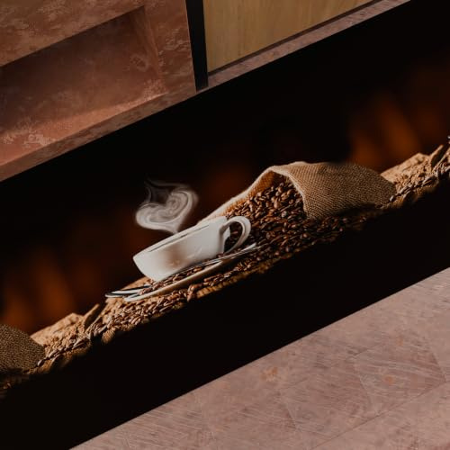 PETTI Artigiani Italiani - Tappeto Cucina Antiscivolo Lavabile in Lavatrice, Passatoia Cucina, Tappeto Cucina Lungo, 52x180 cm, Disegno caffè 1 100% Made in Italy