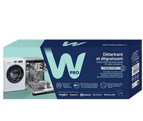 Détartrant/dégraissant 12 sachets Lave-linge 484000008801,C00308429 WPRO Lave-linge 484000008801,C00308429 WPRO