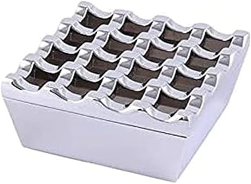 Cendrier Extérieur en Métal pour Cigares - Cendriers pour Cigarettes Coupe-Vent Grand Cendrier 16 Trous Cendrier Extérieur Coupe-Vent pour Cigarettes Décor De Table pour La Maison Hôtel Jardin Bur