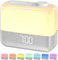 MeesMeek Reloj despertador digital para dormitorio: luz de despertar al amanecer, luz nocturna de 8 colores, alarmas fuertes dobles para dormir pesado, repetición de 9 minutos, 6 sonidos, 7 volúmenes